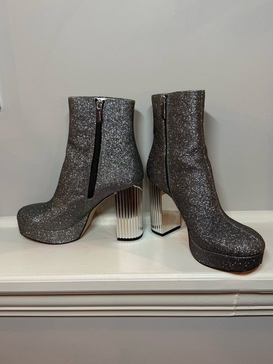 Michaels Shoes - Michael Kora Glitter Silver Platform Boot